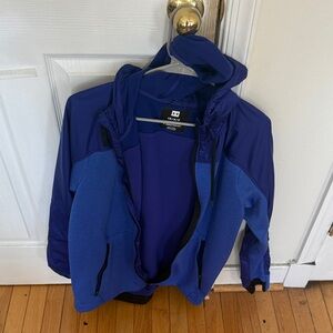 LG Blue and Black Hooded Jacket